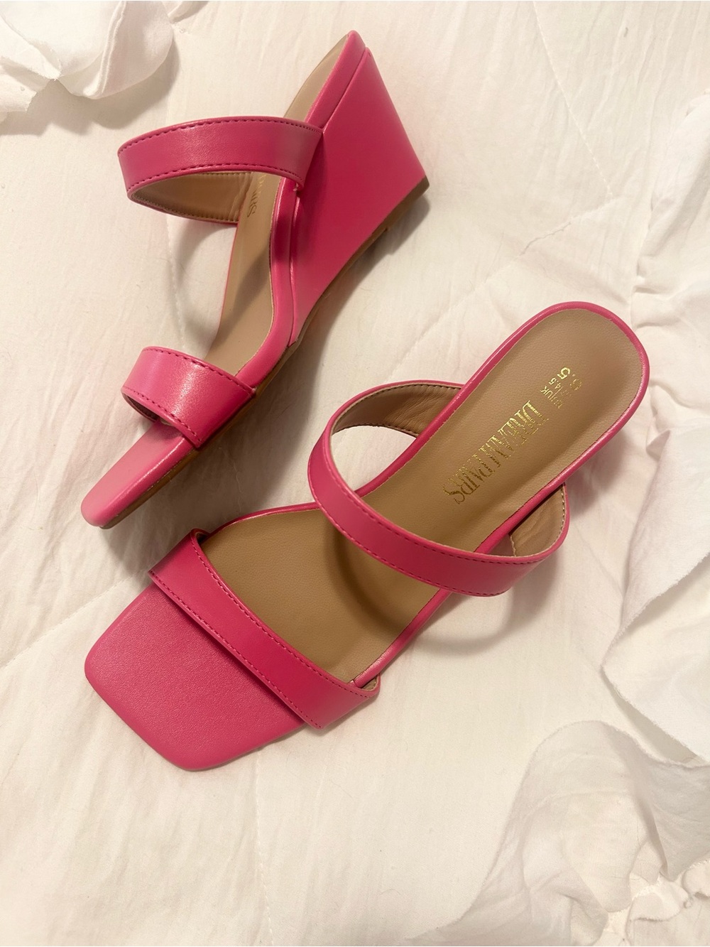 Women's Pink Wedge Slide Sandals summer 2026